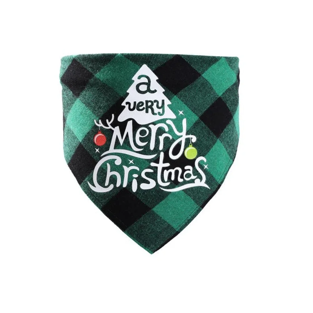 Merry Christmas Tree- Pet Bandana - Green
